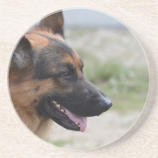 Sweet German Shepherd Dog Zandsteen Onderzetter (Voorkant)