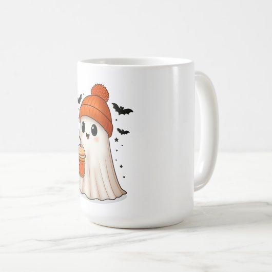 Sweet Ghost Halloween Design Mok. Koffiemok (Voorkant rechts)