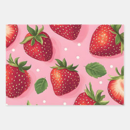 Sweet Giant Strawberry Inpakpapier Vel