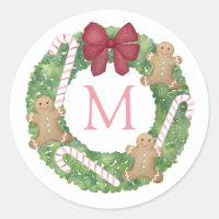 Sweet Gingerbread Candy Canes Kerstkrans