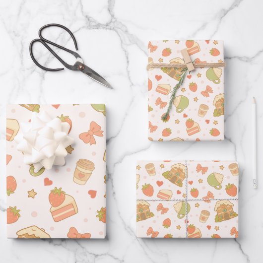 Sweet Gingerbread Christmas Wrapping Paper (Voorkant)