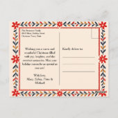 Sweet Gingerbread Familie Kerstgroet Briefkaart (Achterkant)