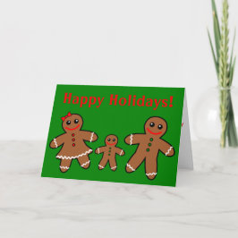 Sweet Gingerbread Family - Jongen Feestdagen Kaart
