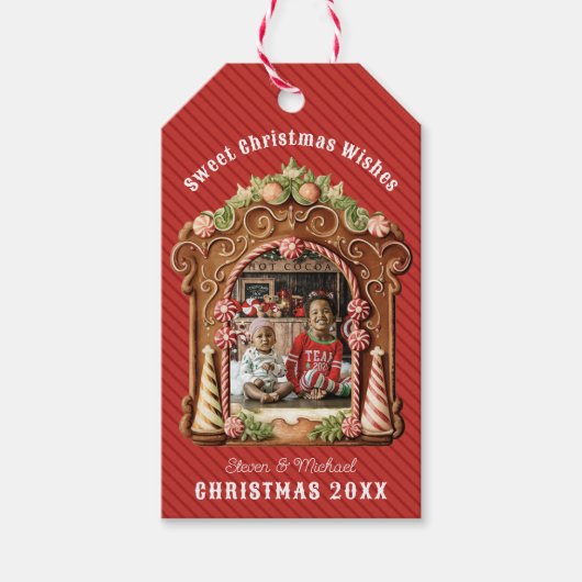 Sweet Gingerbread Foto Cadeaulabel (Voorkant)