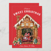 Sweet Gingerbread Foto Feestdagenkaart (Voorkant / Achterkant)