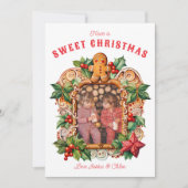 Sweet Gingerbread Foto Feestdagenkaart (Voorkant)