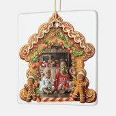 Sweet Gingerbread Foto Keramisch Ornament (Links)