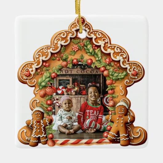 Sweet Gingerbread Foto Keramisch Ornament (Voorkant)