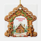 Sweet Gingerbread Foto Keramisch Ornament (Achterkant)
