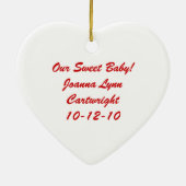 Sweet Gingerbread Gepersonaliseerde Kerstversierin Keramisch Ornament (Achterkant)