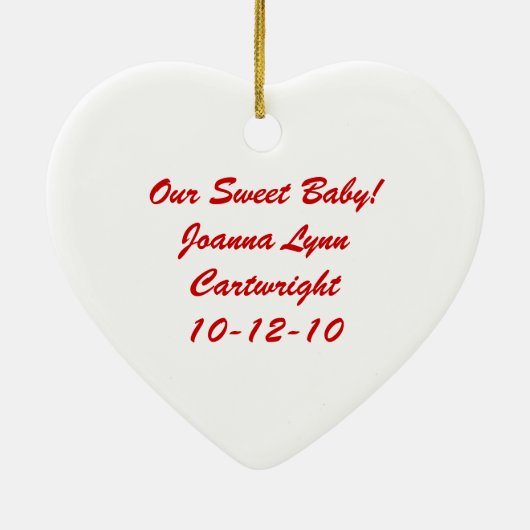 Sweet Gingerbread Gepersonaliseerde Kerstversierin Keramisch Ornament (Achterkant)