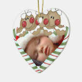 Sweet Gingerbread Gepersonaliseerde Kerstversierin Keramisch Ornament (Links)