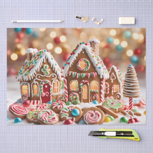 Sweet Gingerbread herbergt tissuepapier (Craft)