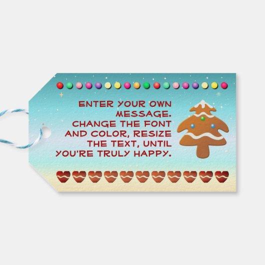 Sweet Gingerbread Home Cadeaulabel (Achterkant Horizontaal)