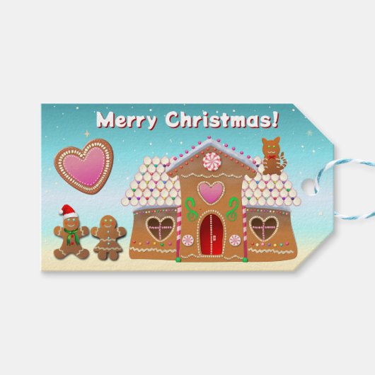 Sweet Gingerbread Home Cadeaulabel (Voorkant (Horizontaal))