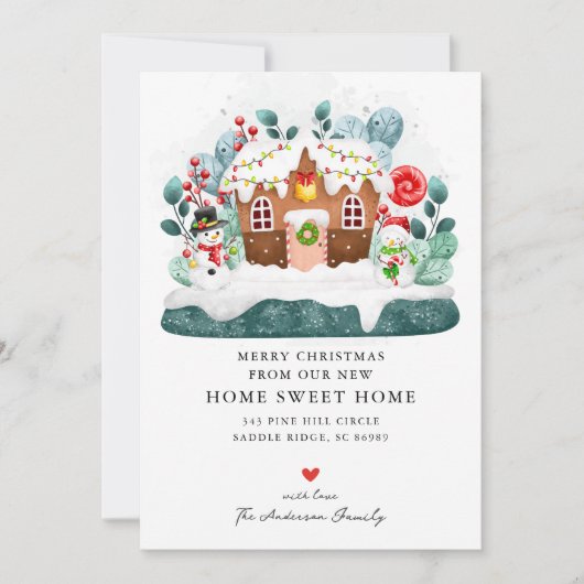 Sweet Gingerbread House Bewegende aankondiging (Voorkant)