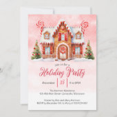 Sweet Gingerbread House Holiday Party Feestdagenkaart (Voorkant)