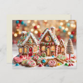 Sweet Gingerbread Houses briefkaart (Voorkant / Achterkant)