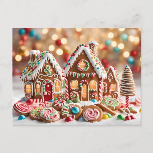 Sweet Gingerbread Houses briefkaart (Voorkant)