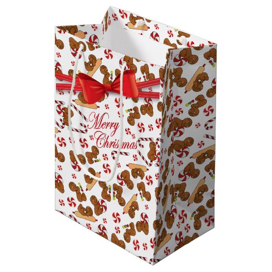 Sweet Gingerbrood-bakkerijen Medium Cadeauzakje (Voorkant Gekanteld)