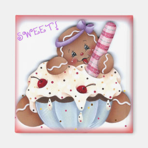 Sweet Gingerbrood Dessert Magneet