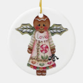 Sweet Gingerbrood Love Angel Ornament (Achterkant)