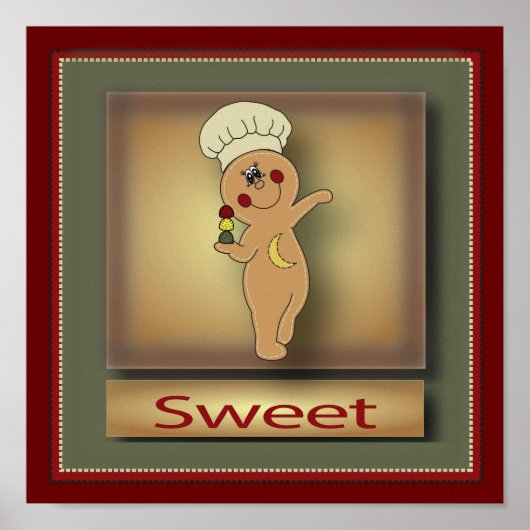 Sweet Gingerbrood Man | Oorspronkelijk Poster (Voorkant)