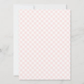 Sweet Gingham Baby Bingo Baby shower Game Kaart (Achterkant)