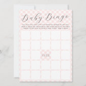 Sweet Gingham Baby Bingo Baby shower Game Kaart (Voorkant)
