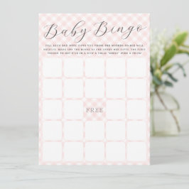 Sweet Gingham Baby Bingo Baby shower Game Kaart