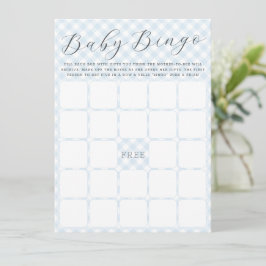 Sweet Gingham Baby Bingo Baby shower Game Kaart