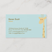 Sweet Giraffe Childcare/Boutique Visitekaartje (Achterkant)