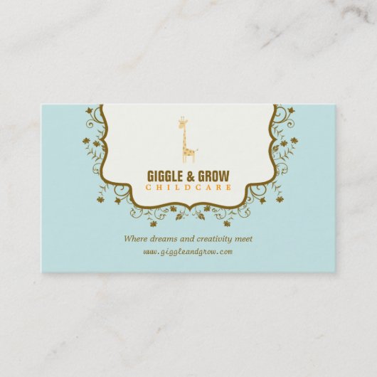 Sweet Giraffe Childcare/Boutique Visitekaartje (Voorkant)
