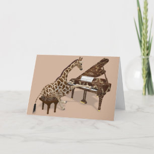 Sweet Giraffe die Piano speelt Kaart