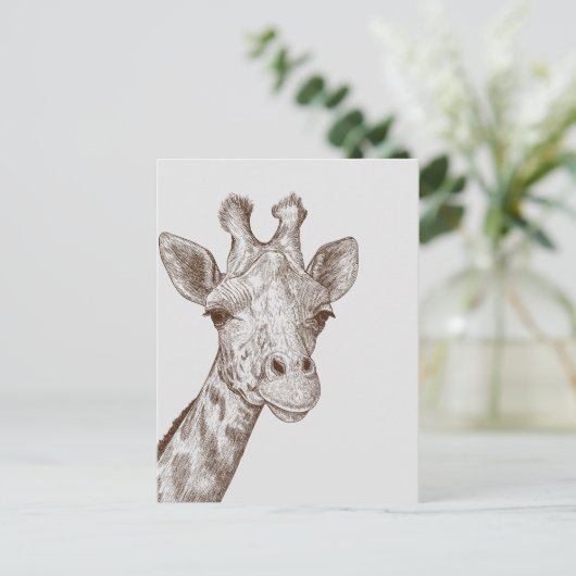 Sweet Giraffe Face Briefkaart (Staand voorkant)