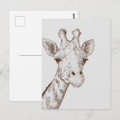 Sweet Giraffe Face Briefkaart (Voorkant / Achterkant)