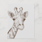 Sweet Giraffe Face Briefkaart (Voorkant)