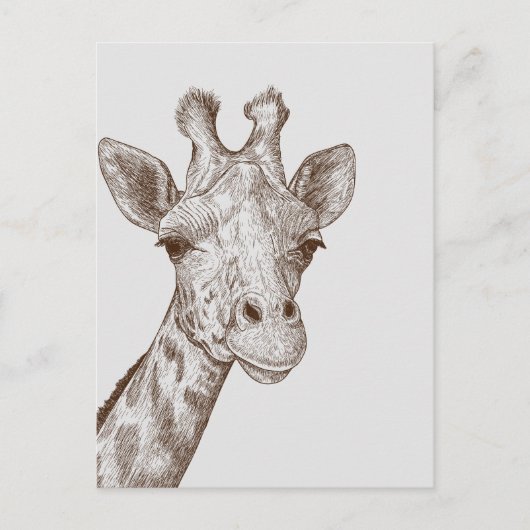 Sweet Giraffe Face Briefkaart (Voorkant)