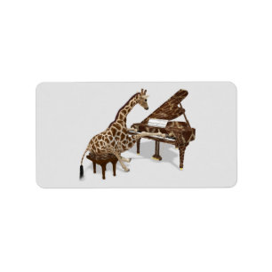 Sweet Giraffe houdt van piano spelen Etiket