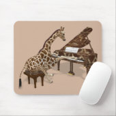Sweet Giraffe houdt van piano spelen Muismat (Met muis)