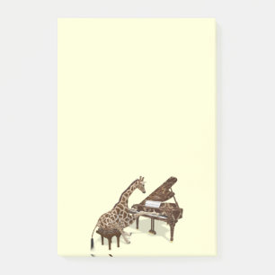 Sweet Giraffe houdt van piano spelen Post-it® Notes