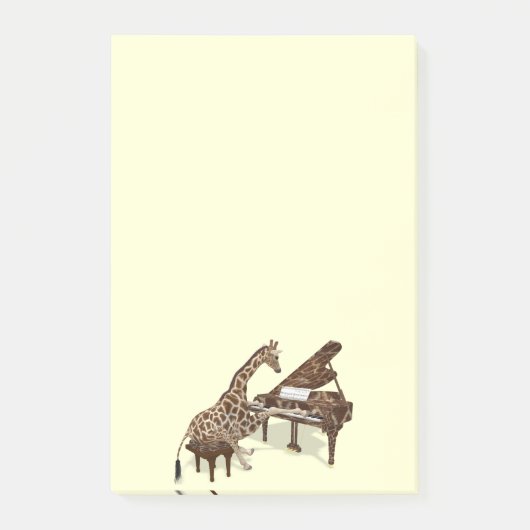 Sweet Giraffe houdt van piano spelen Post-it® Notes (Voorkant)