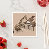 Sweet Giraffe houdt van piano spelen Servetten (Insitu)