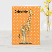 Sweet Giraffe Kaart (Gele Bloem)