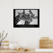 Sweet Giraffe Poster, met citaat over liefde 28x20 Poster (Keuken)