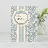 Sweet Giraffe Scrapbook Baby shower Uitnodigen | B Kaart (Staand voorkant)