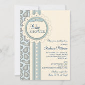 Sweet Giraffe Scrapbook Baby shower Uitnodigen | B Kaart (Achterkant)