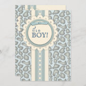 Sweet Giraffe Scrapbook Baby shower Uitnodigen | B Kaart (Voorkant / Achterkant)