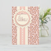 Sweet Giraffe Scrapbook Baby shower Uitnodigen | R Kaart (Staand voorkant)