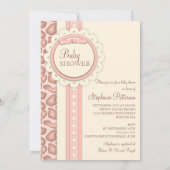 Sweet Giraffe Scrapbook Baby shower Uitnodigen | R Kaart (Achterkant)